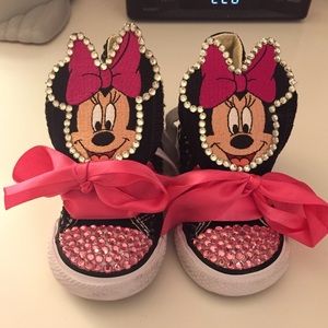 Custom made size 4 converse sneakers